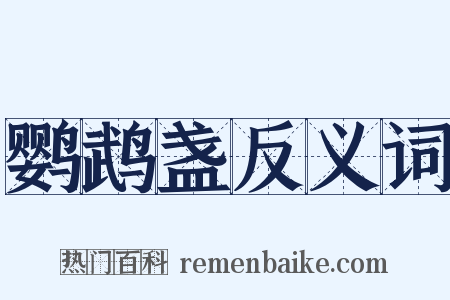 鹦鹉盏反义词是什么意思的图片